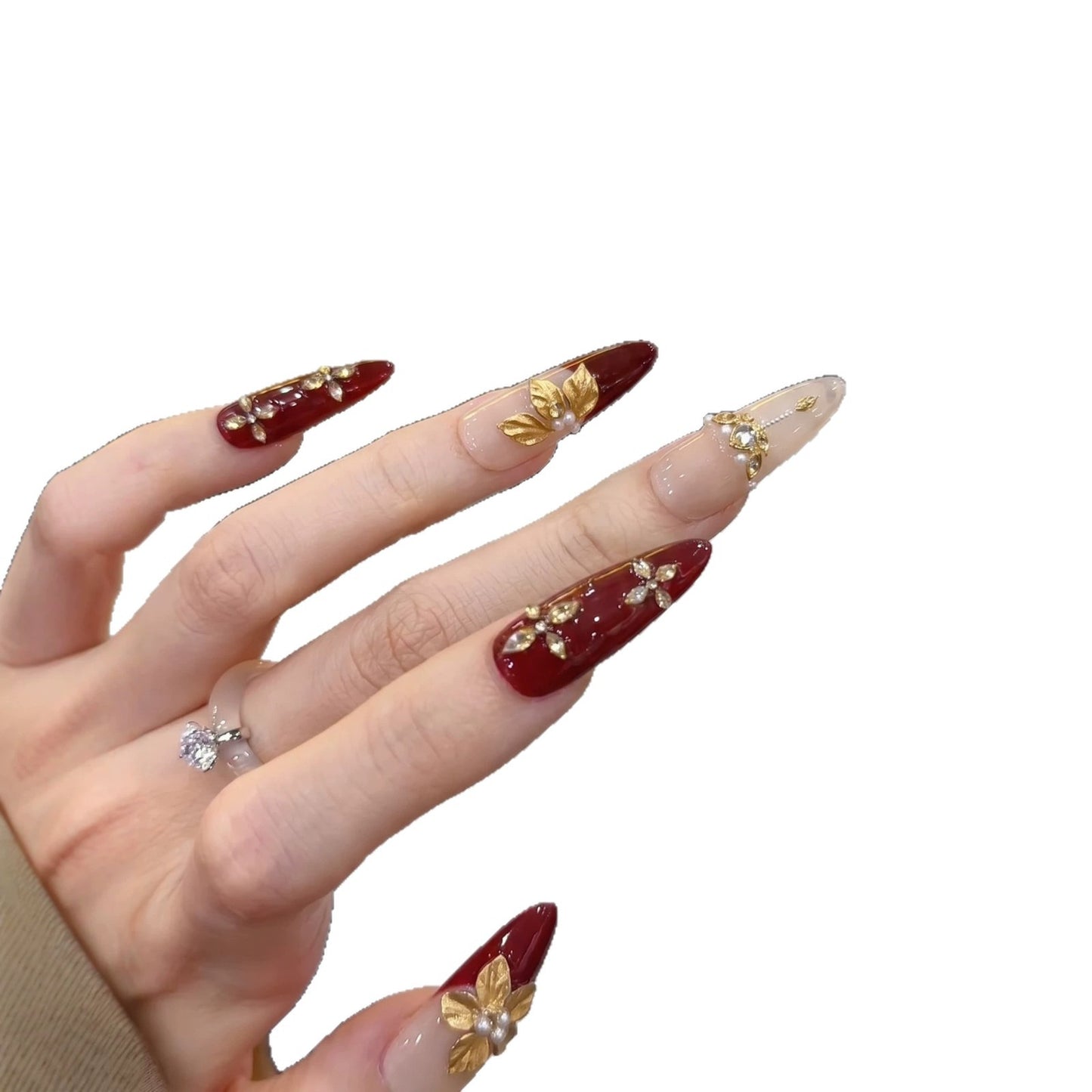 Glamourös Dekorative Stiletto Nagel Kunst Set Brehn