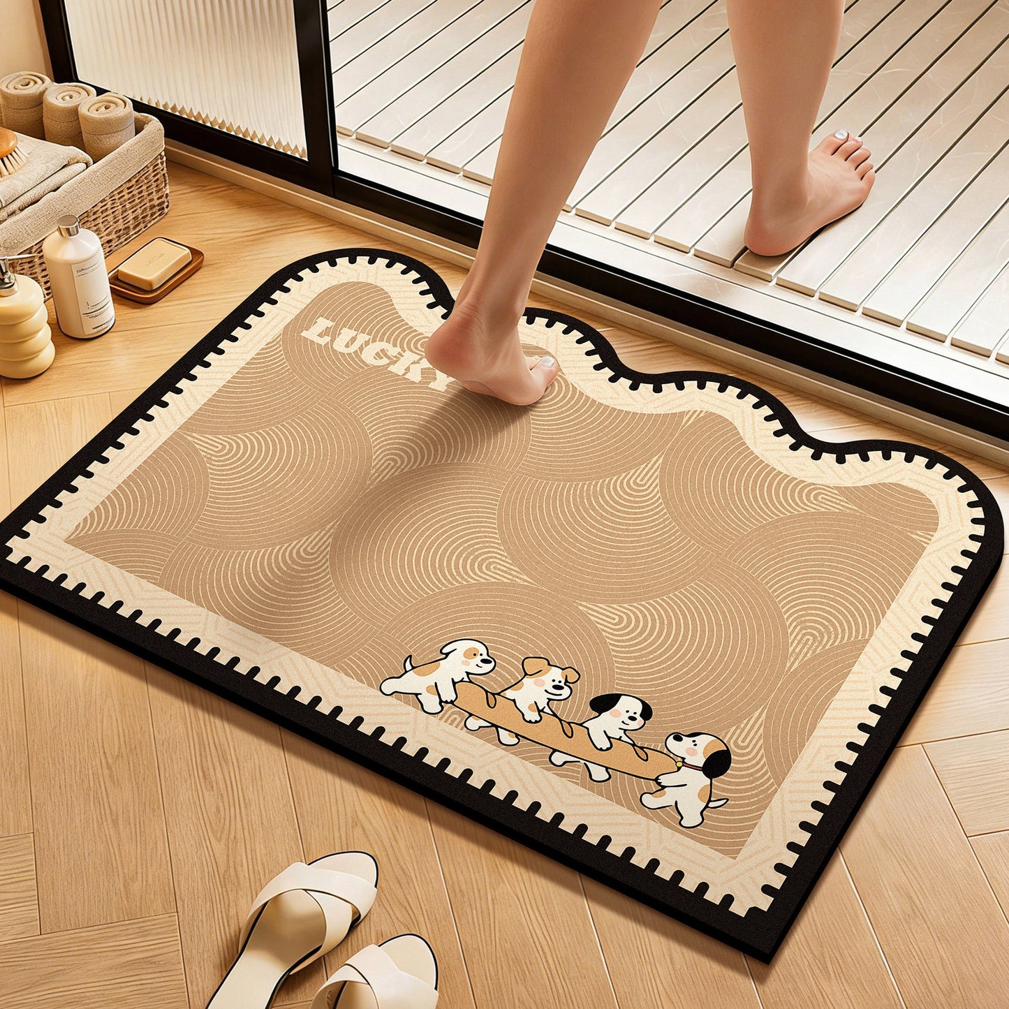 WoCute Cartoon Badematte Brehn
