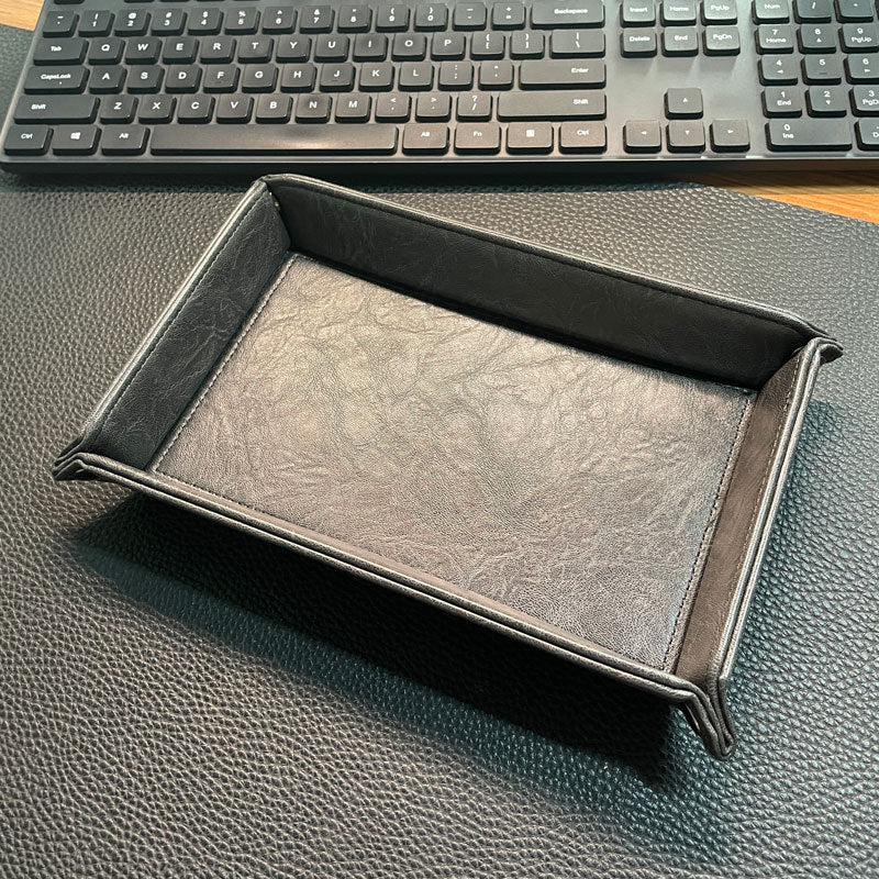 Stylische Leder Organizer Tray Brehn