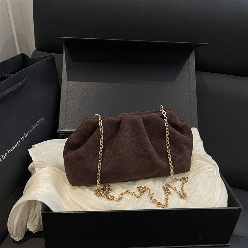 Elegante Wildleder Mini Schultertasche