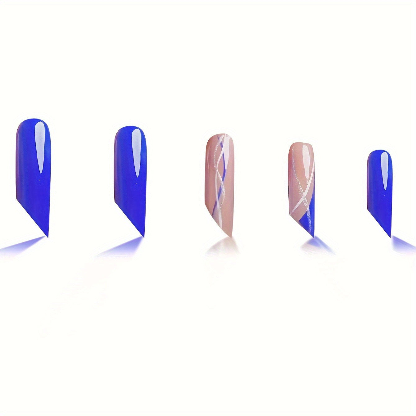 Stiletto-Nagelkunst-Erweiterungen mit abstraktem Design Brehn