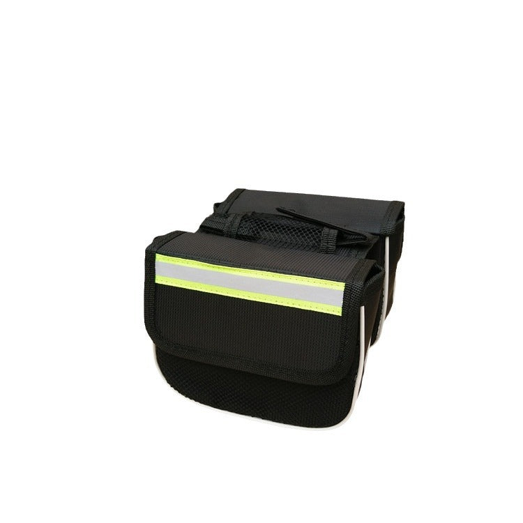 doppelte Pannier-Tasche mit reflektierendem Sicherheitsstreifen und Tragegriff Brehn