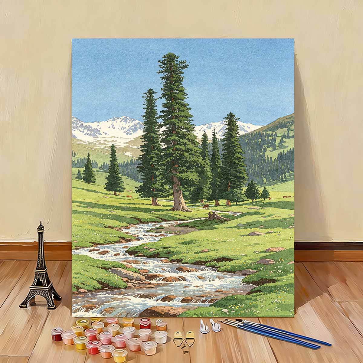 Scenic Nature Landscape Malen nach Zahlen Set Brehn