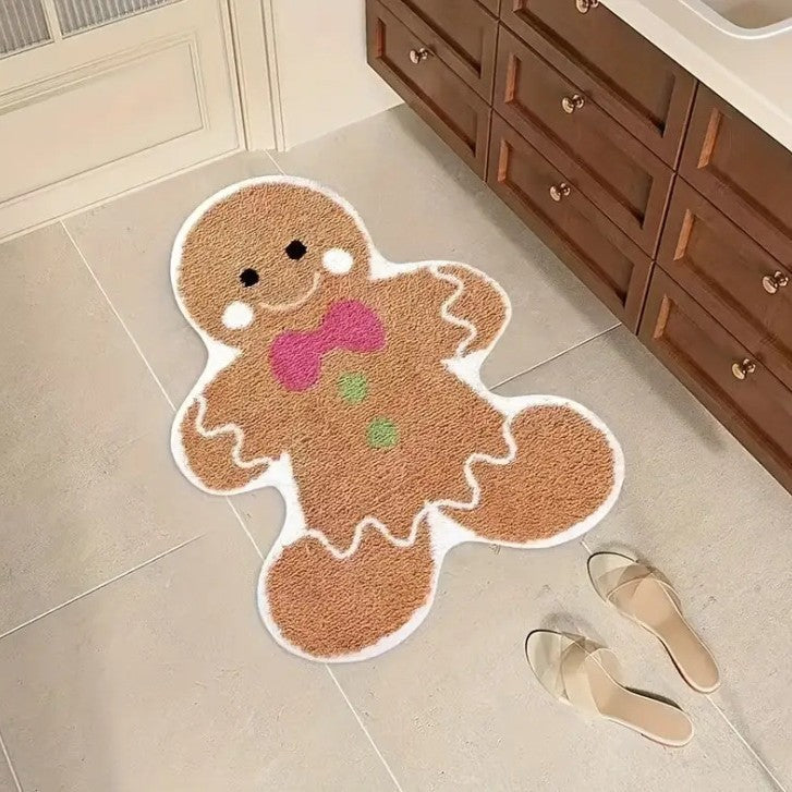 Niedlicher Lebkuchen-förmiger Badteppich