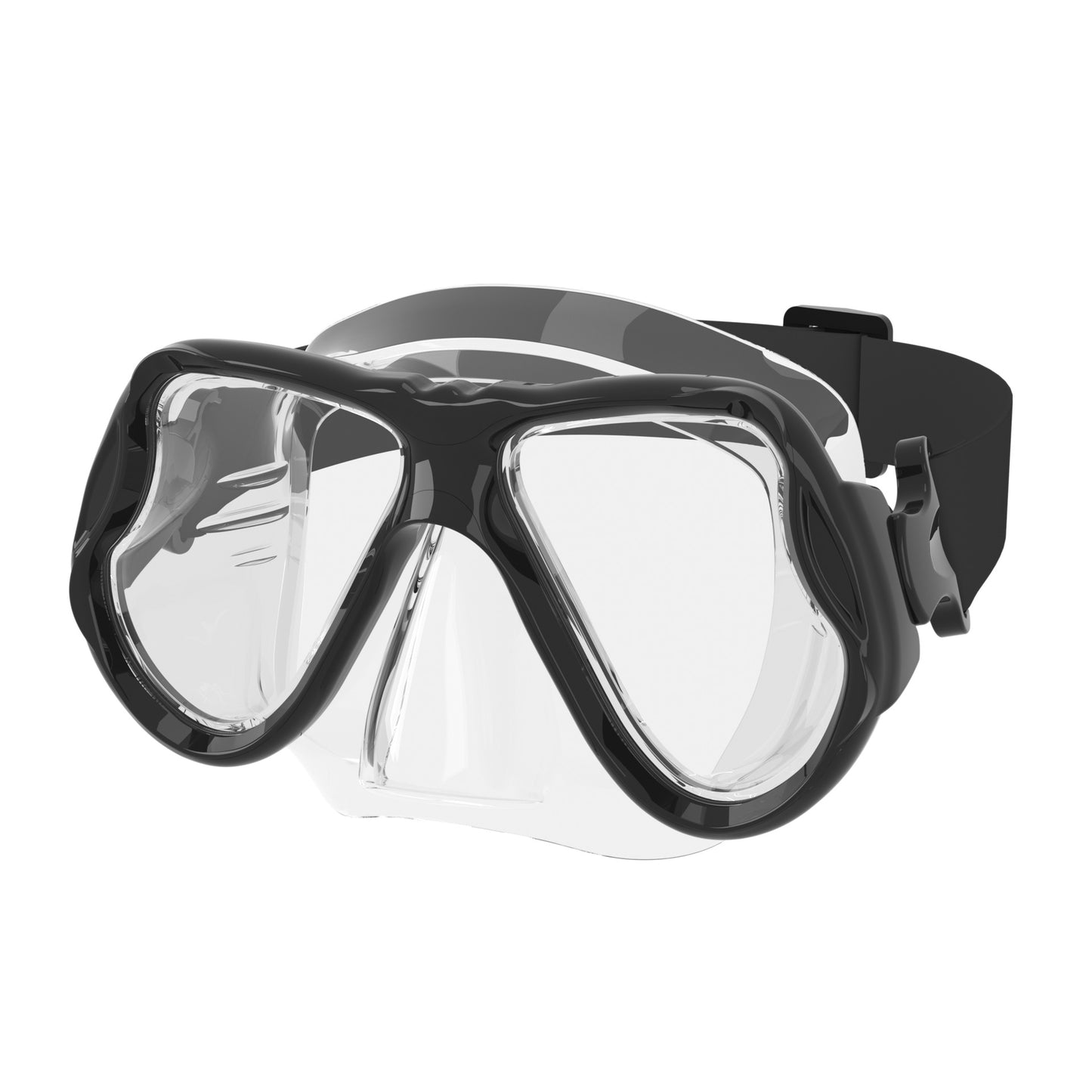Hochwertige Tauchmaske mit Flexiblem Silikonrand und Breitem Sichtfeld Brehn