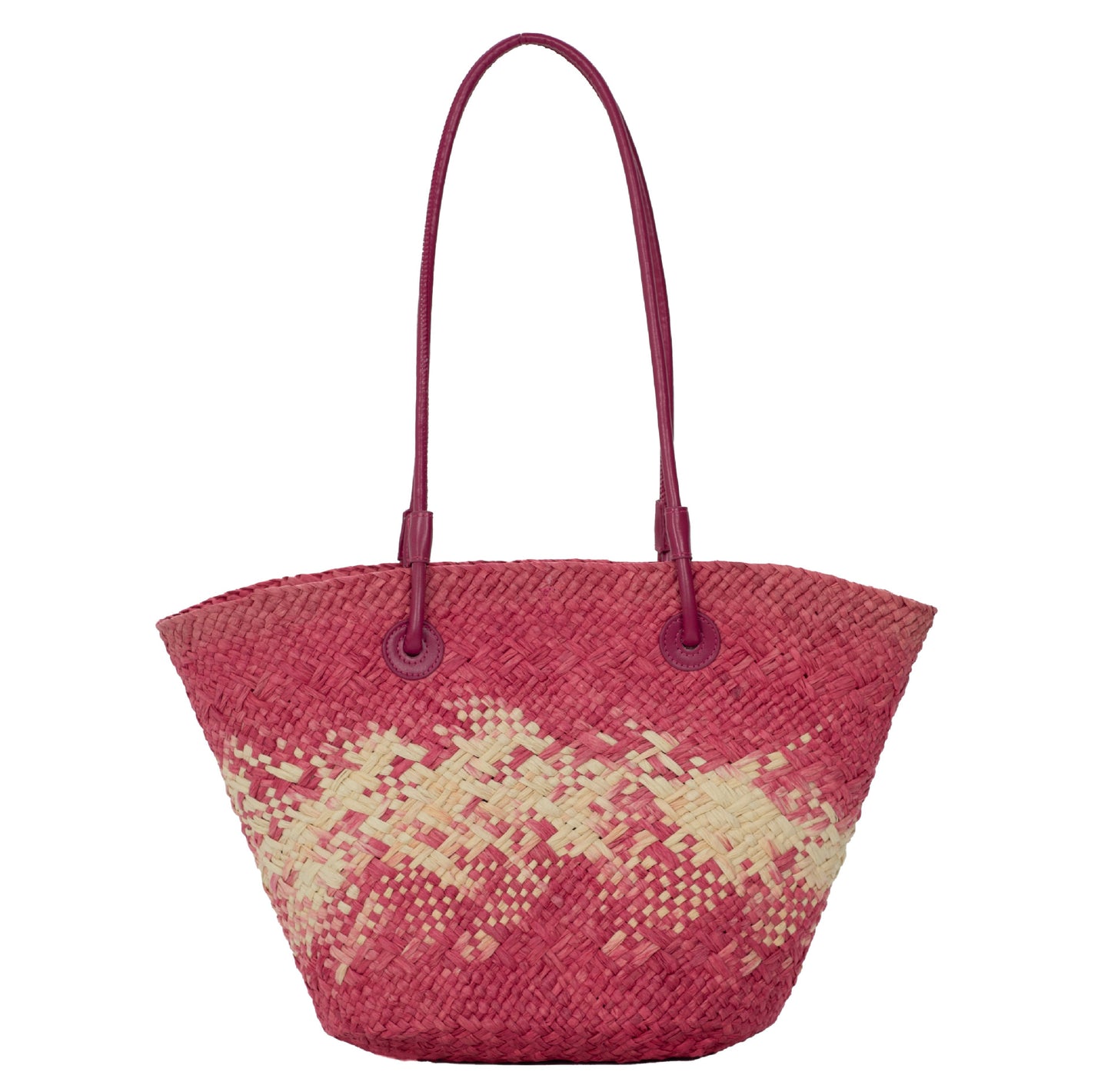 Elegante Handtasche Im Rattanstil mit Doppeltem Tragegriff Brehn