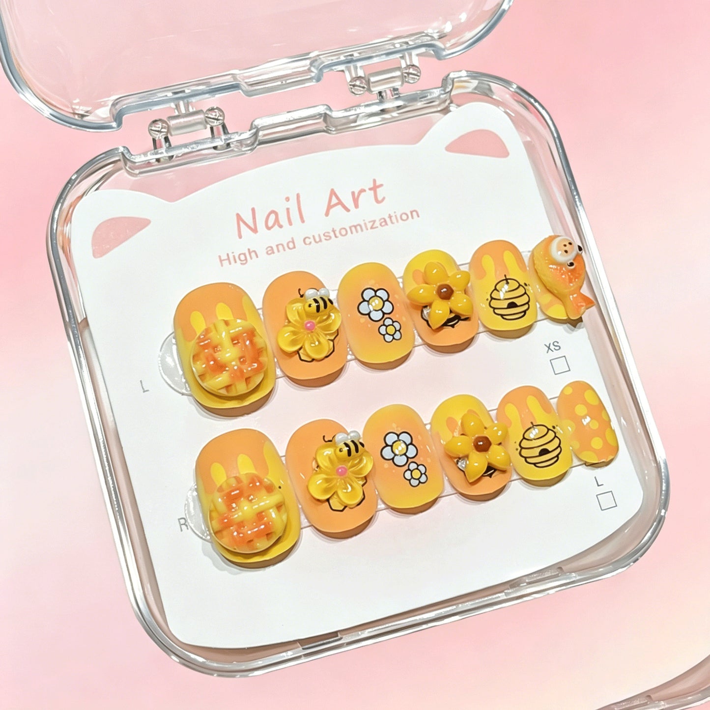 Benutzerdefiniertes cartoon-inspiriertes press-on Nagelkunst-Set Brehn