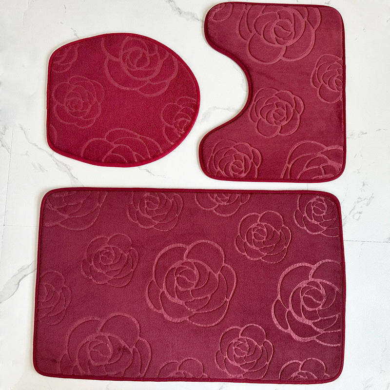 Rose Muster Badeteppichset Brehn