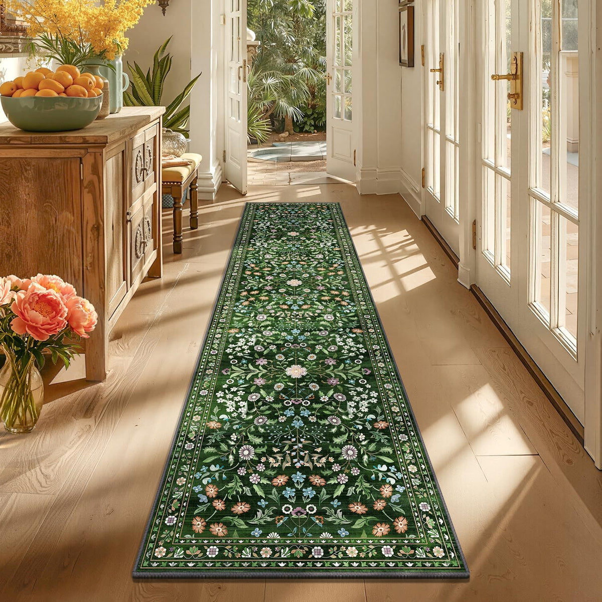 Vintage Floral Runner Mat