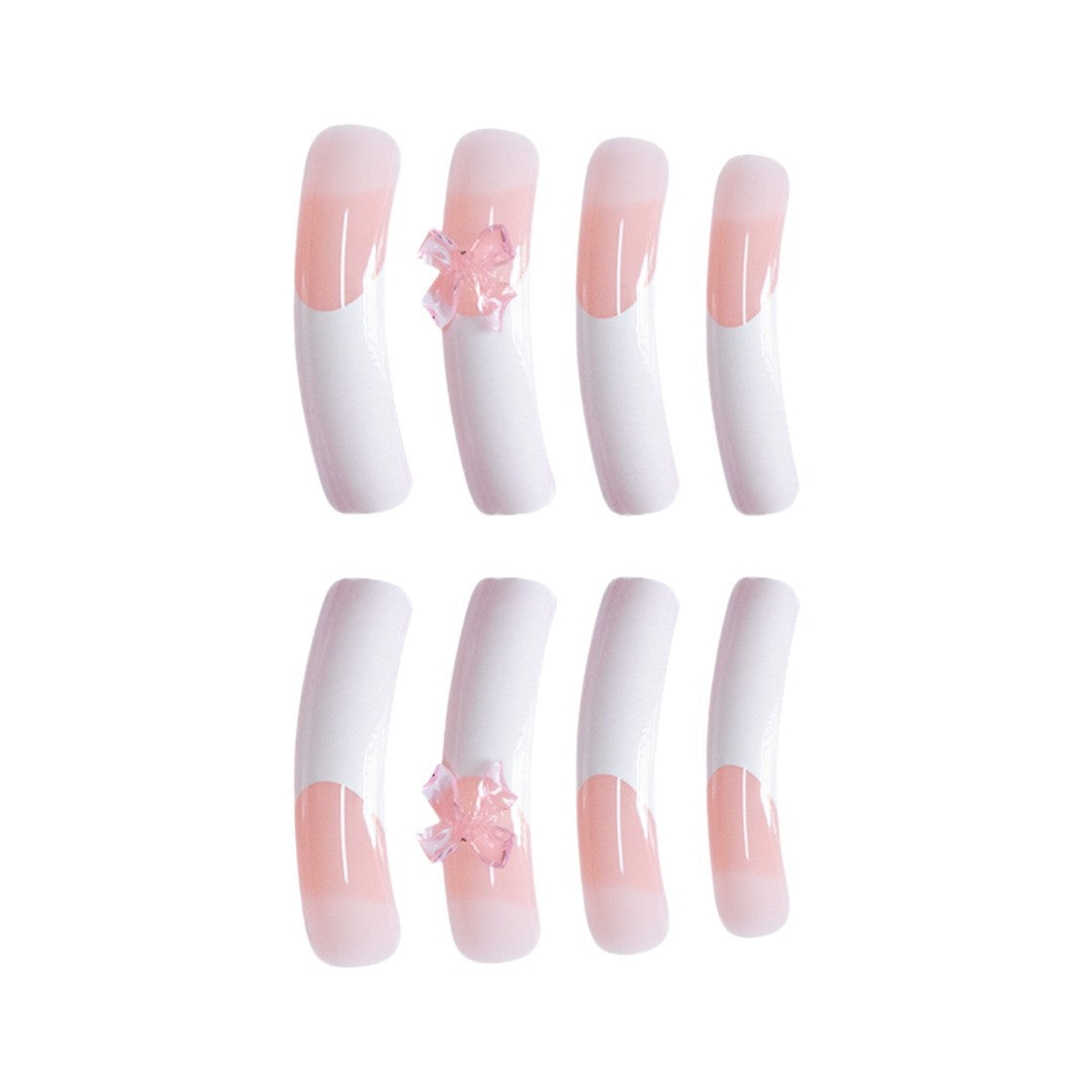 Elegante French Tip Acryl-Nagelverstärkungen Brehn