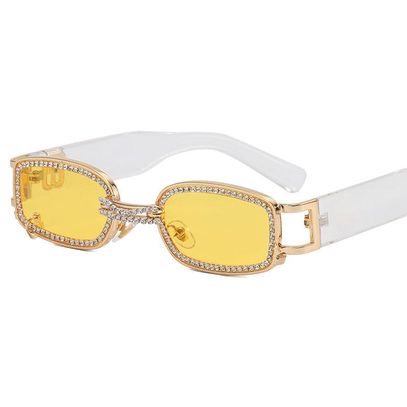 Damen modische Sonnenbrille mit funkelndem Kristallrahmen Brehn