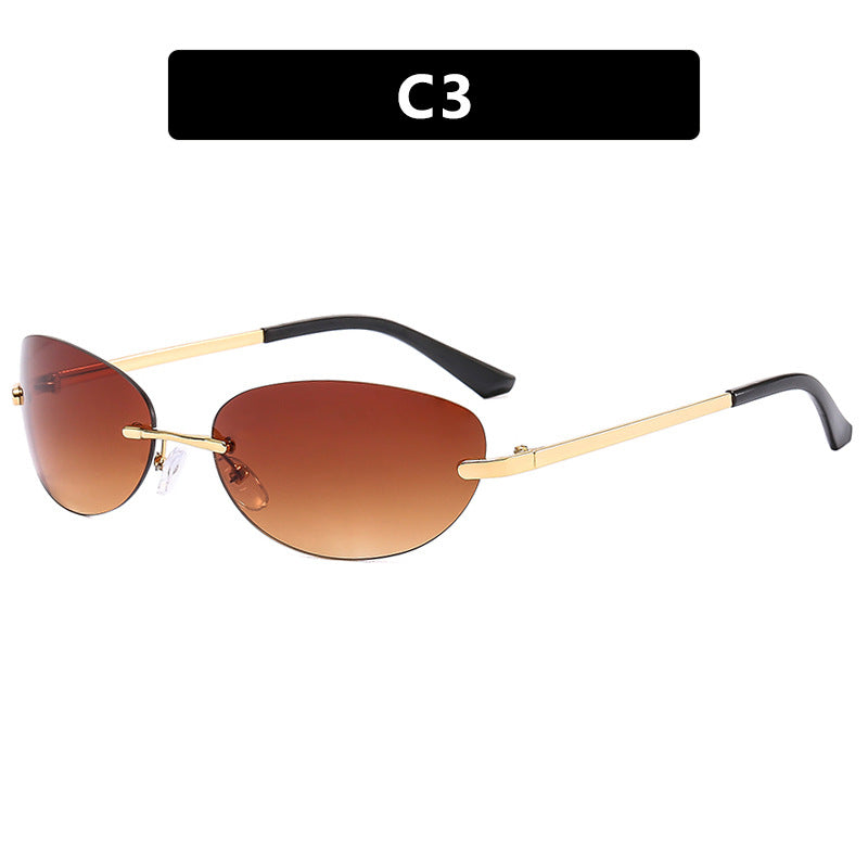 Damen modische Cat-Eye Sonnenbrille mit schmalem Metallrahmen und polarisierenden Gläsern Brehn