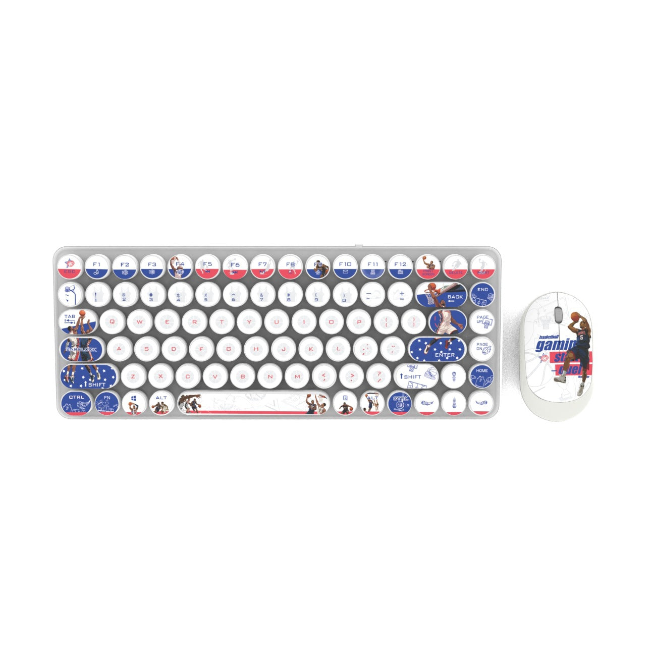 Retro-Design Tastatur und Maus Set Brehn