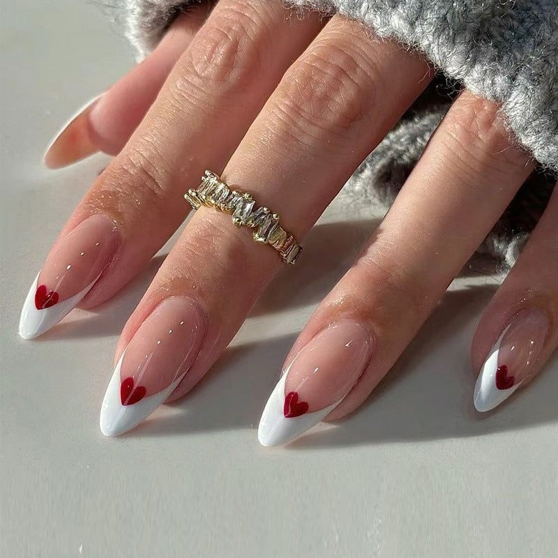 Heart-Accent Press-On Nagelkunst Set Brehn