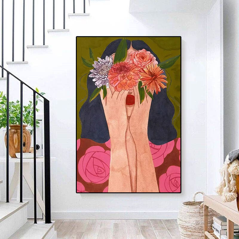 Blumenmuster Wandkunst