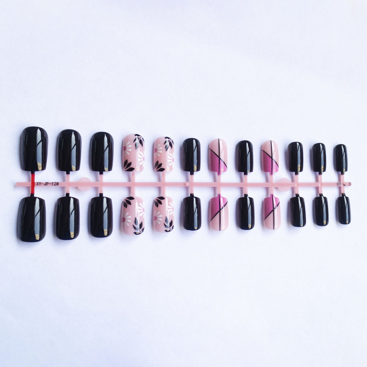Künstlerisches Floral- und Geometrisches Nagelkunst-Set