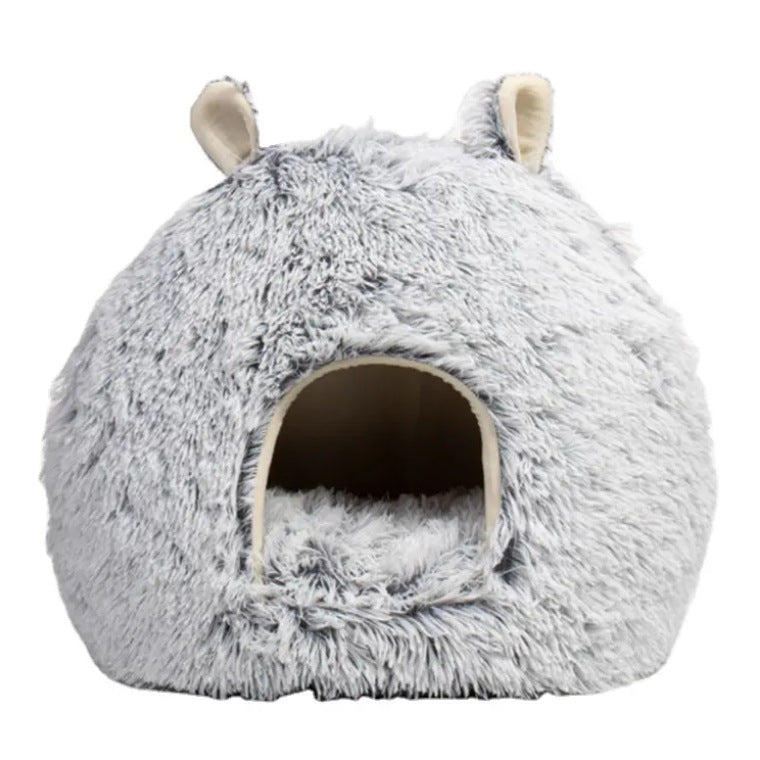 Fuzzy tierisch inspiriertes gemütliches Hundebett