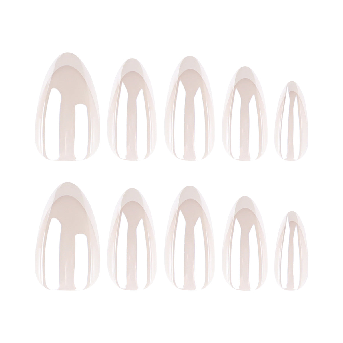 Kunstvolle Stiletto-Nägel mit Eleganten French-Tip Verzierungen Brehn