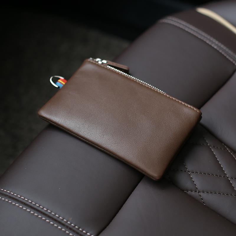 Reißverschluss Leder Kartenhalter Brehn