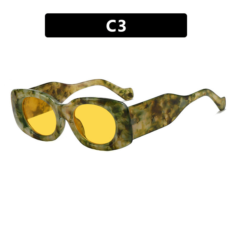 Damen futuristische Sonnenbrille im eleganten Quadratdesign Brehn