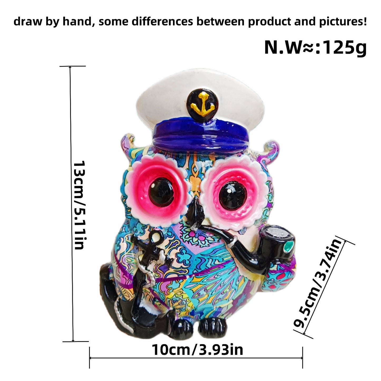 Kunstvolle Eulenfigur im maritimen Design Brehn