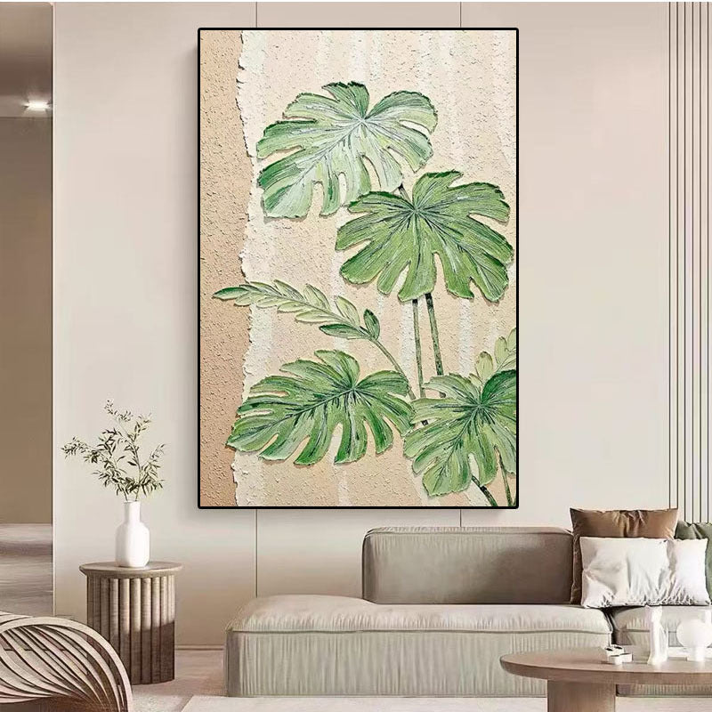 Botanische Relief-Leinwandkunstwerke