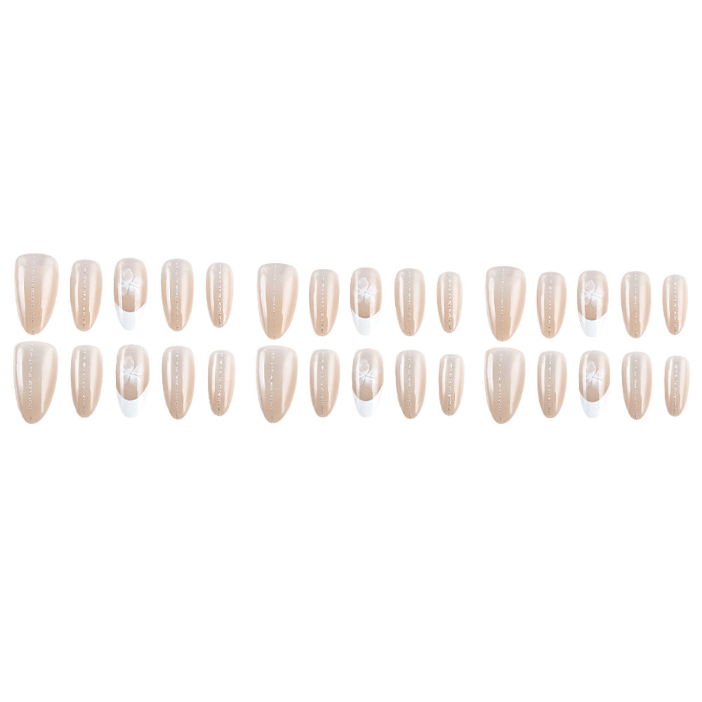 Elegante französische Spitzen-Gel-Nagelverlängerungen Brehn