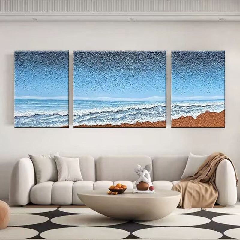 Abstrakte Küstenleinen Wandkunst