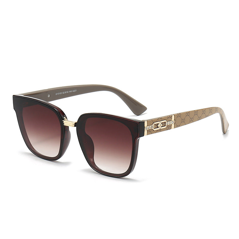 Damen Designer-Sonnenbrille mit luxuriösem Rahmen und angesagtem Schmuckdetail Brehn