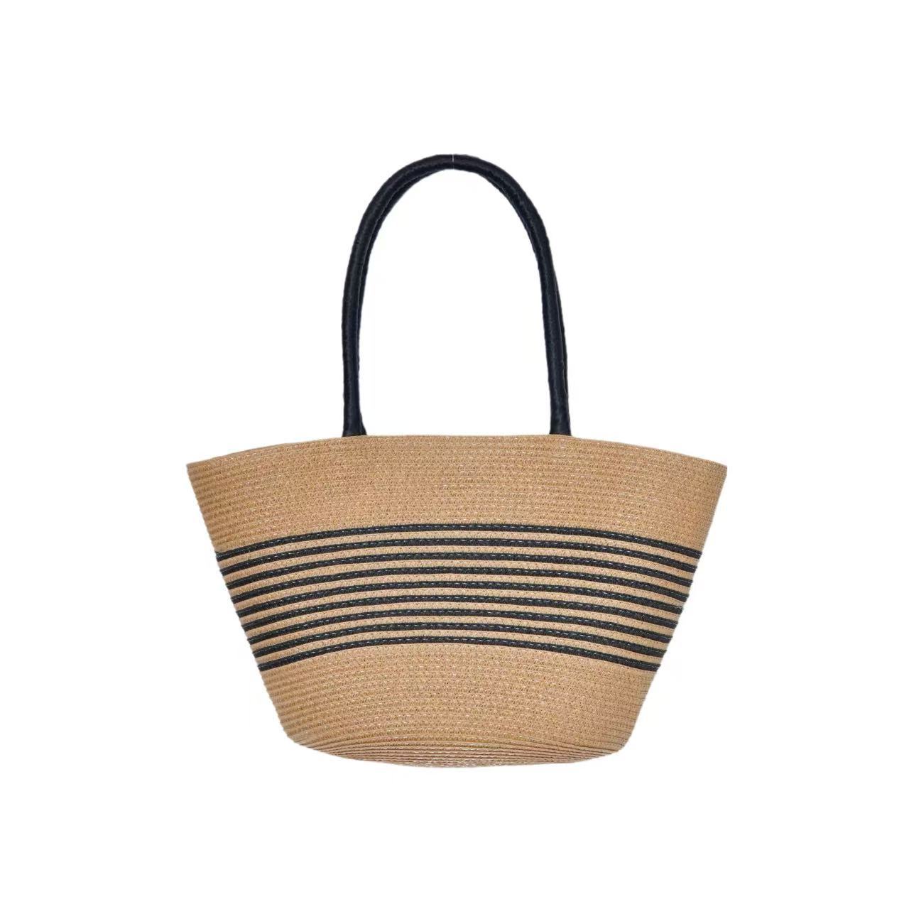 Strandtasche mit Elegantem Streifenmuster und Robusten Trageriemen Brehn