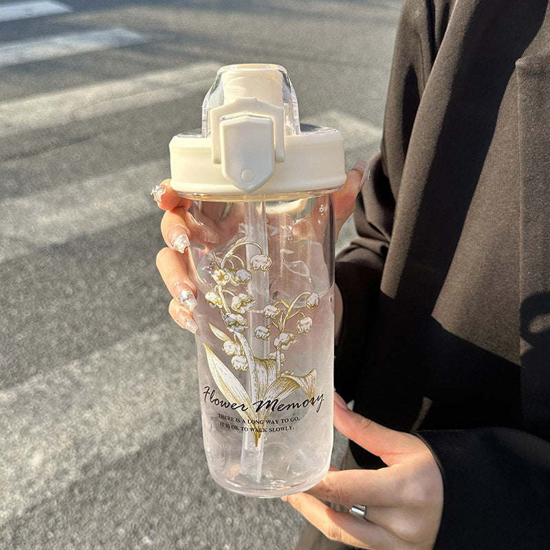 Damen Isolier-Trinkflasche mit elegantem Blumendesign Brehn