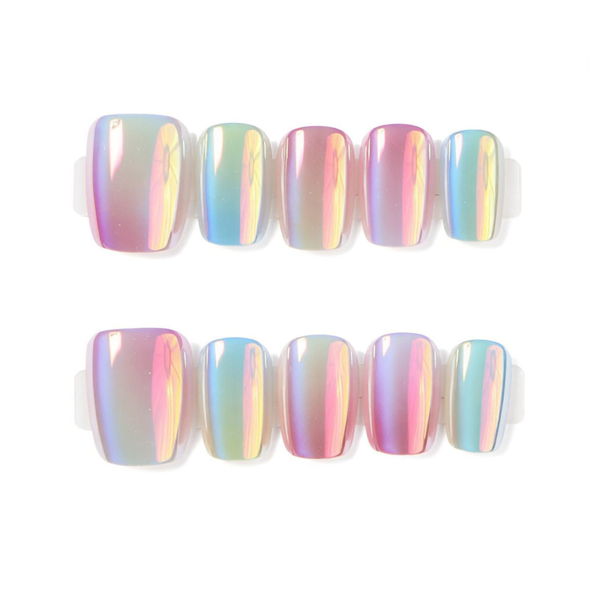 Premium holographisches Press-On-Nagel-Set Brehn