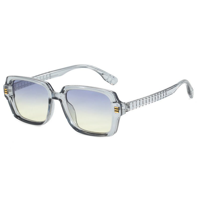 Damen modische quadratische Sonnenbrille mit strukturiertem Rahmen Brehn