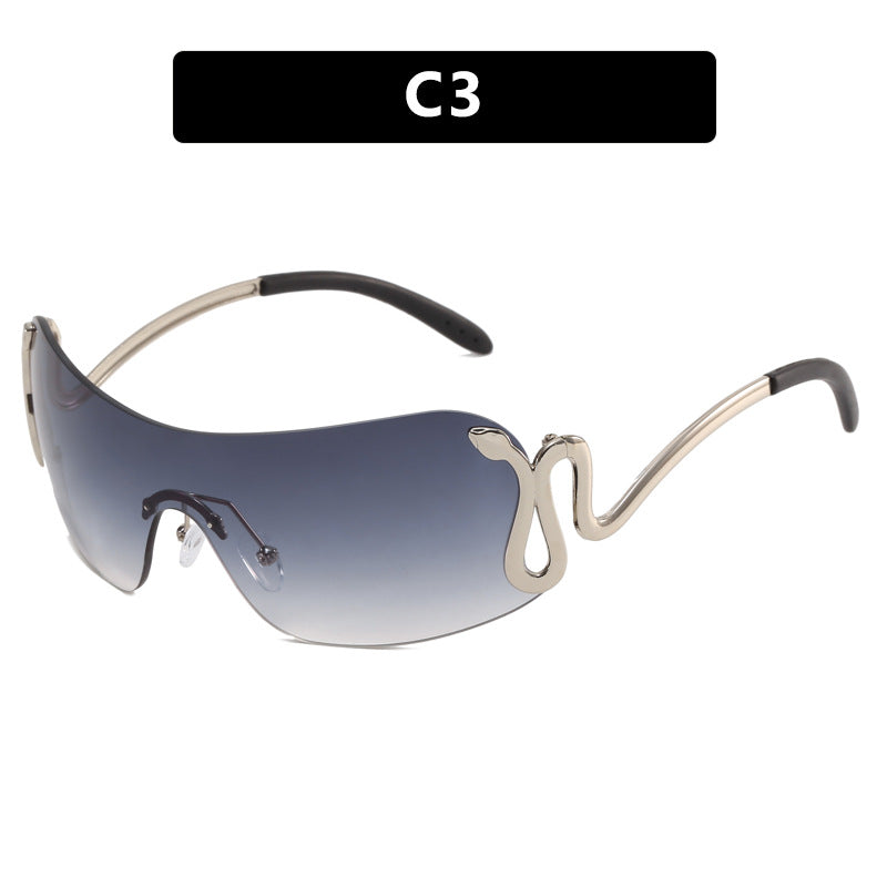 Damen futuristische Sportsonnenbrille mit verspieltem Design Brehn