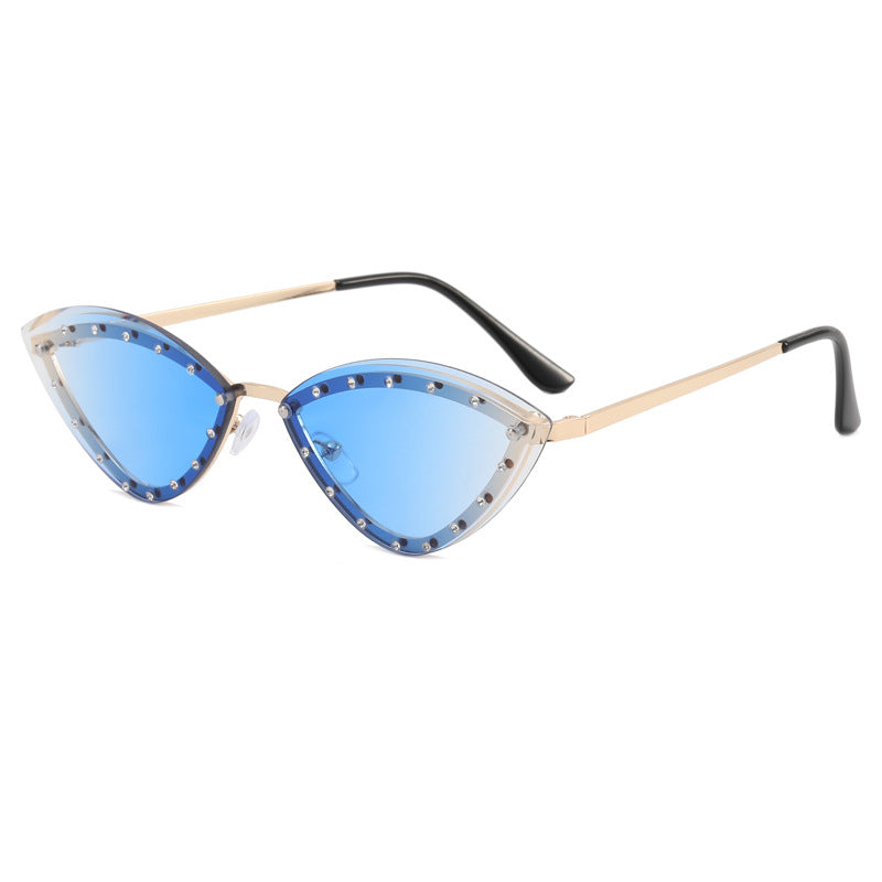 Damen Cat-Eye Sonnenbrille mit Glitzer-Details Brehn