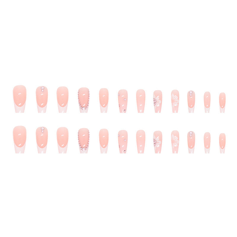 Blumenverzierte Press-On-Nagelspitzen Brehn