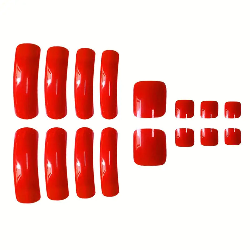 Premium Glänzendes Press-On Nagelset Brehn