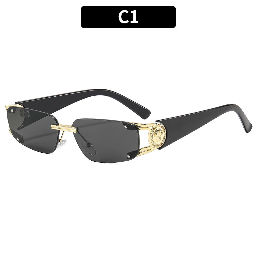 Elegante Architektonische Schild Sonnenbrille
