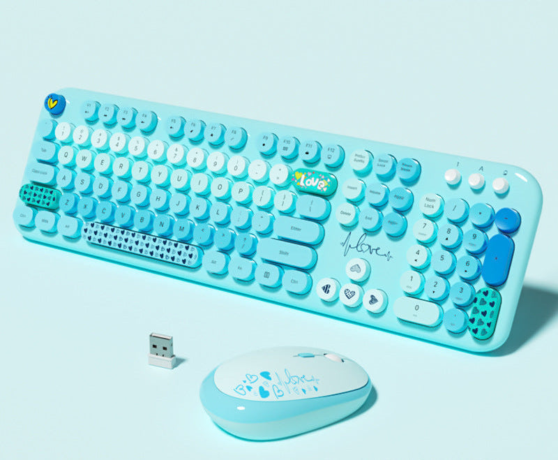 Niedliche Themen Drahtlos Tastatur und Maus Set Brehn
