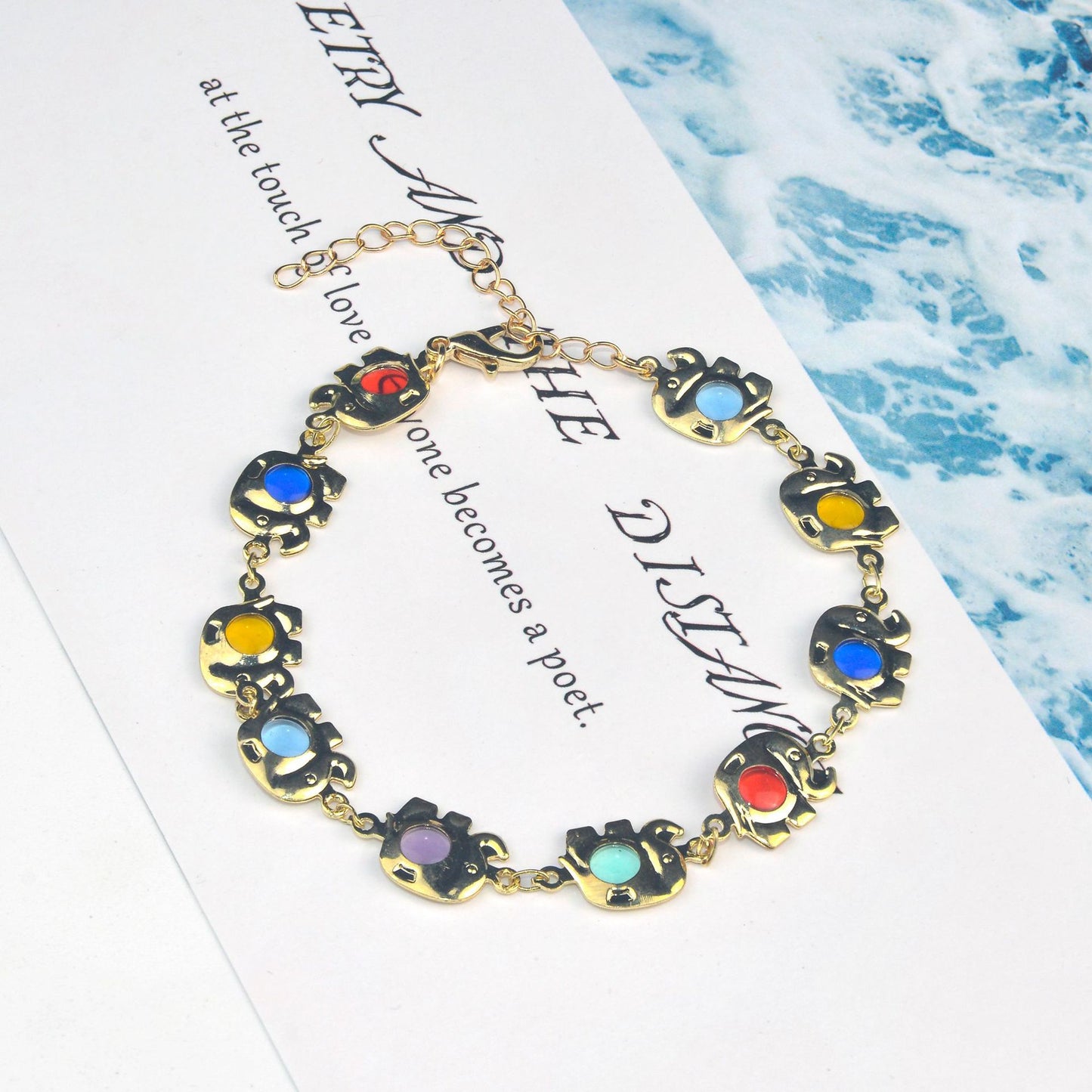 Bunte Eye Charm Statement Halskette Brehn