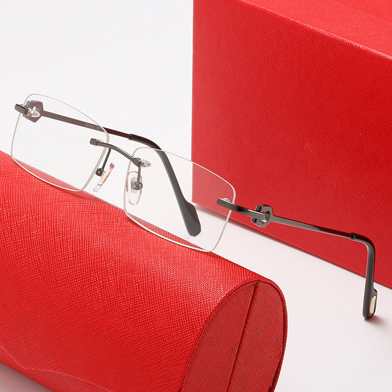Damen rechteckige Designer-Sonnenbrille mit elegantem Metallrahmen Brehn
