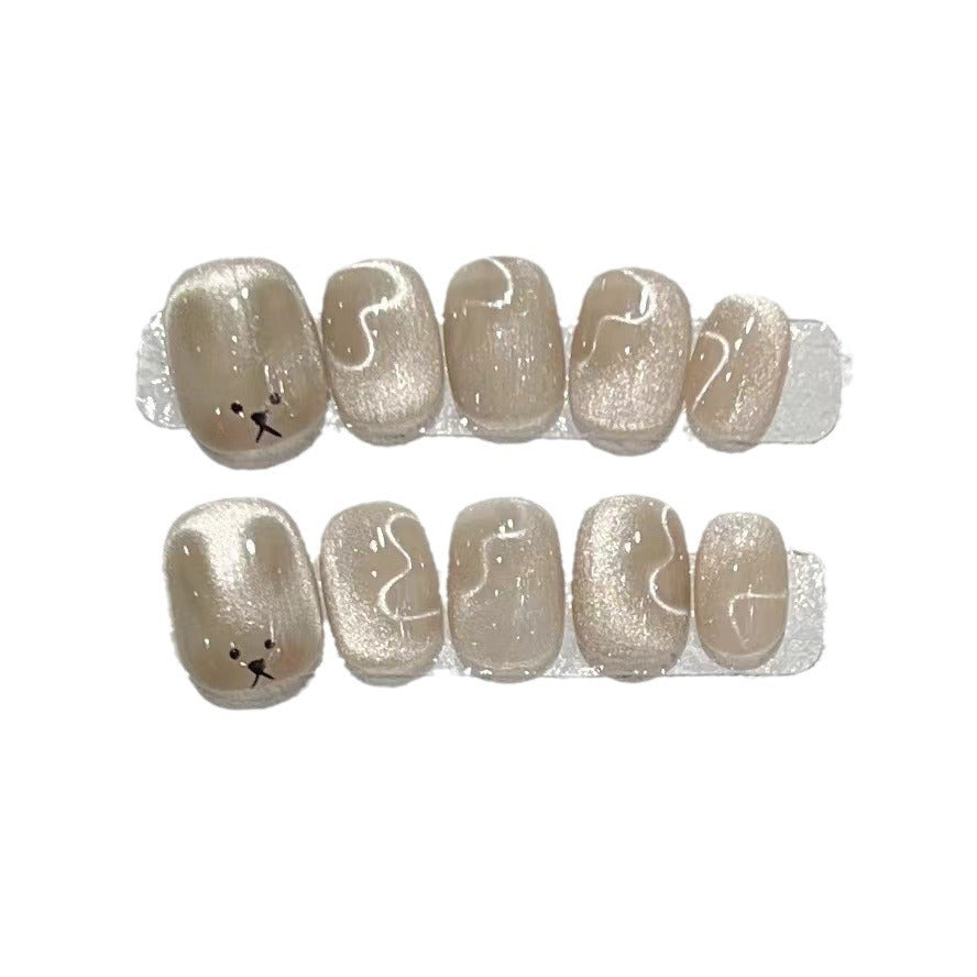Verspieltes tierisches Druck-Nagelset Brehn