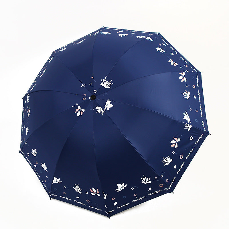 Damen eleganter Schirm mit floralem Druckdesign Brehn