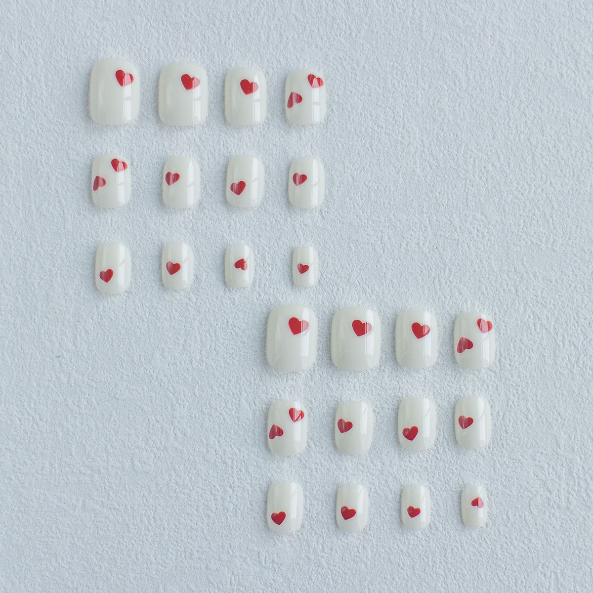 Künstlerisches Herzdesign Nagelkunstset