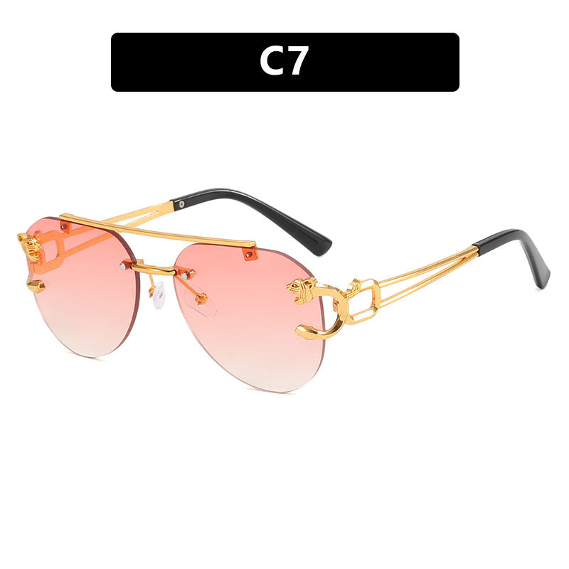 Damen ausgefallene runde Sonnenbrille mit dekorativen Details Brehn
