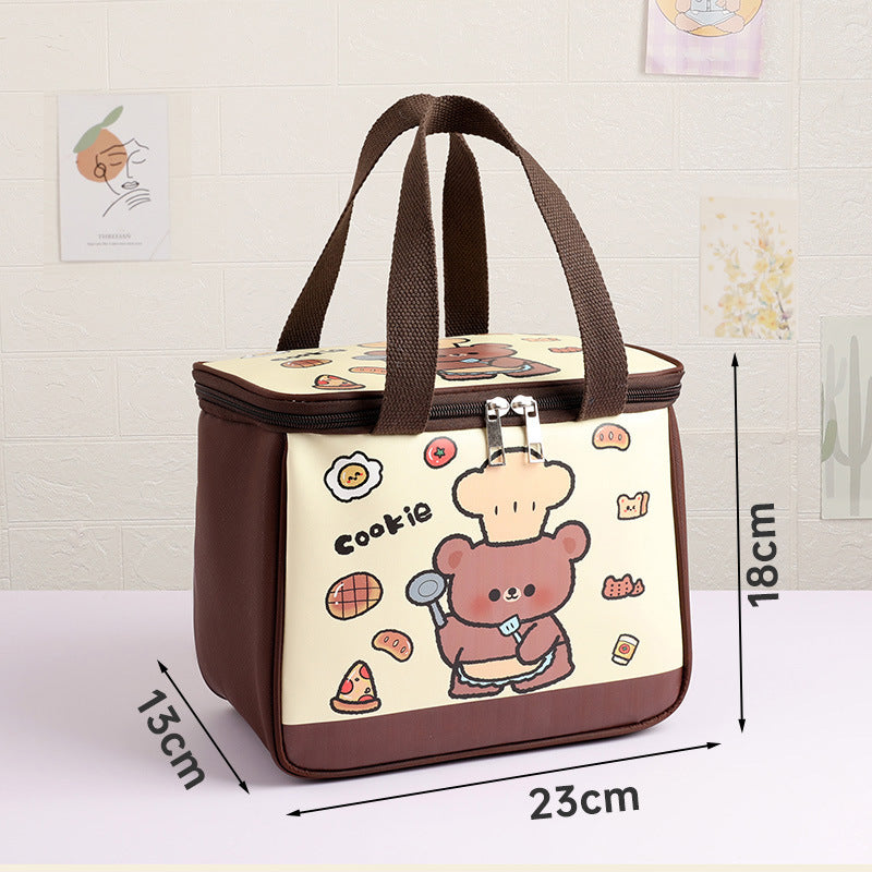 Isolierter Cartoon Lunch Tote Brehn