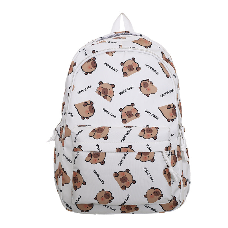 Rucksack mit Kindgerechtem Capybara-Design und Praktischen Fächern Brehn