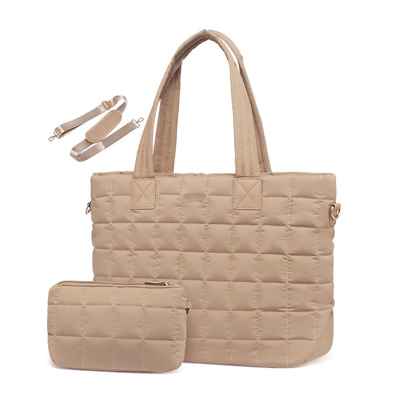 Elegante Gesteppten Tragetasche mit Abnehmbarem Portemonnaie Brehn