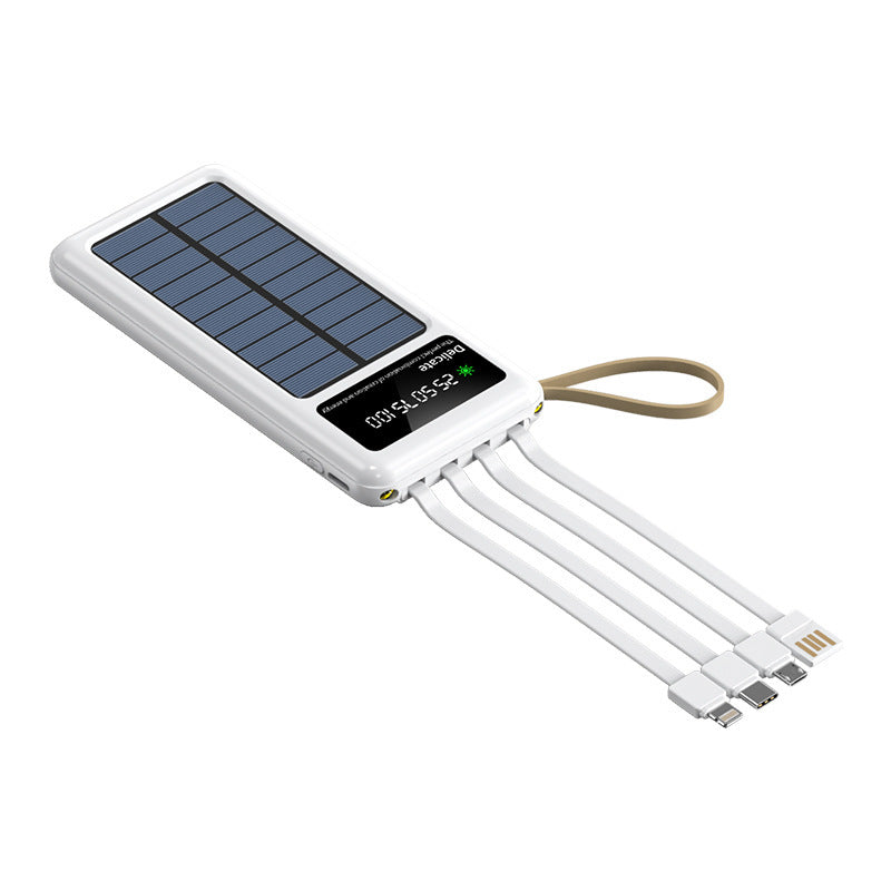 Solar-Powerbank mit Integriertem Licht und Multifunktionalem Usb-Ladekabel Brehn