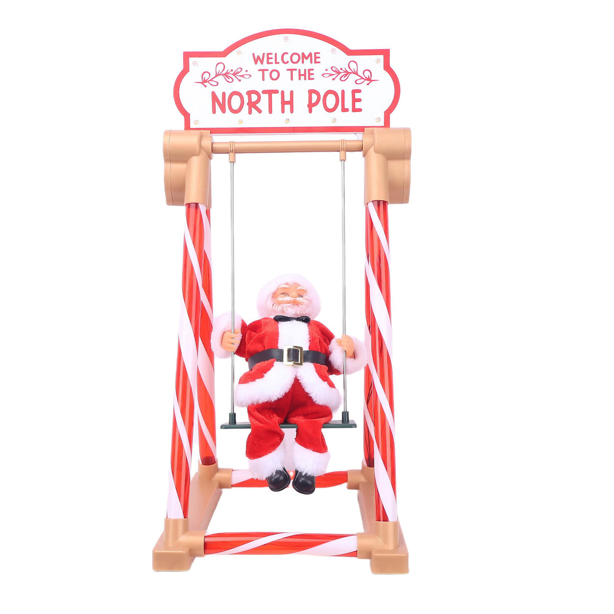 Dekorative Weihnachtsmann Figur auf Schaukel
